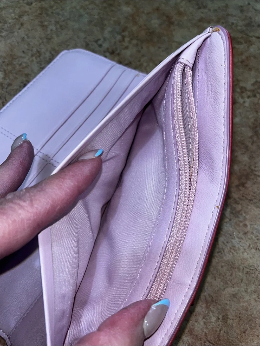 Coach Coral Signature Accordion Wallet